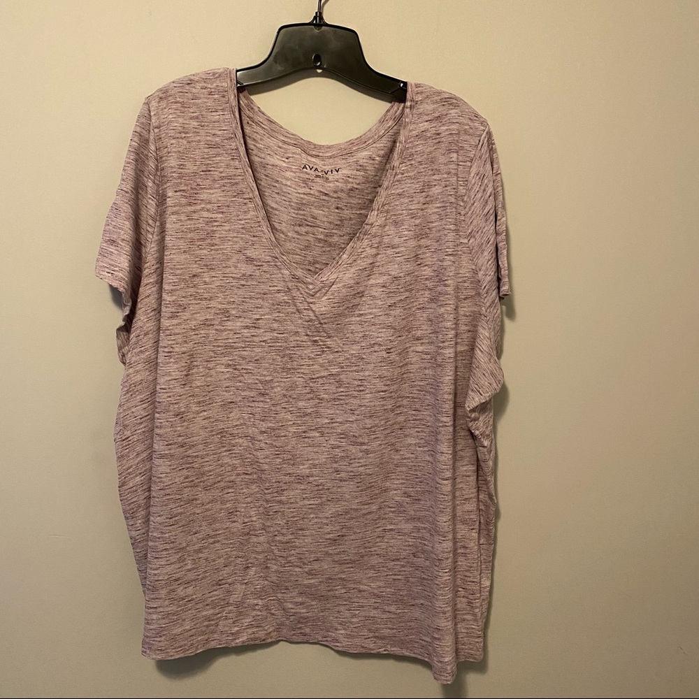 Marbled purple v-neck shortsleeved tee 4x